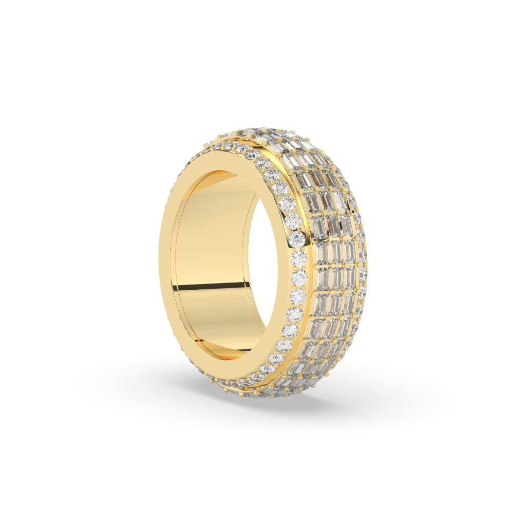 Radiant Grid Diamond Band Ring