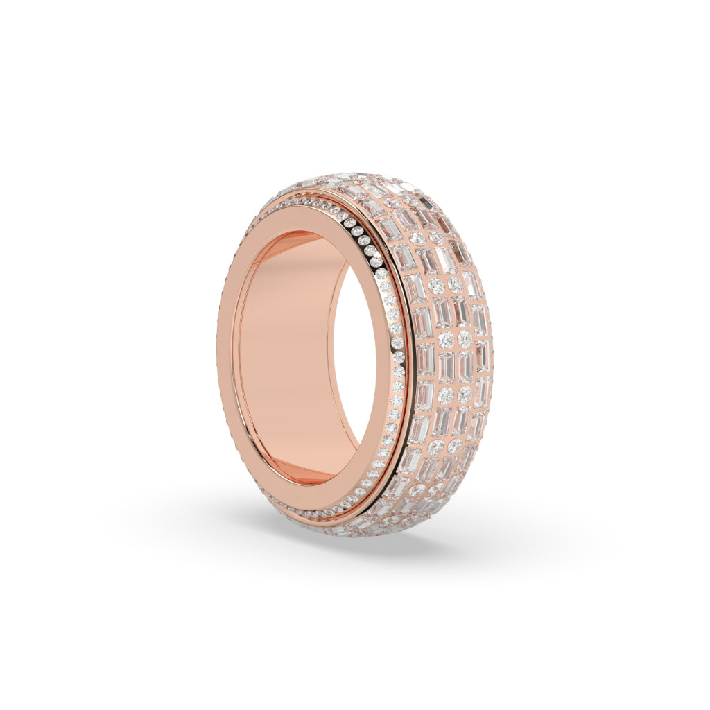 Baguette Shine Wide Diamond Band
