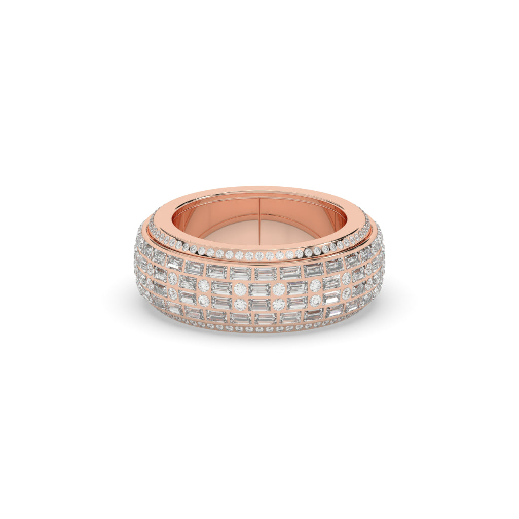 Baguette Shine Wide Diamond Band