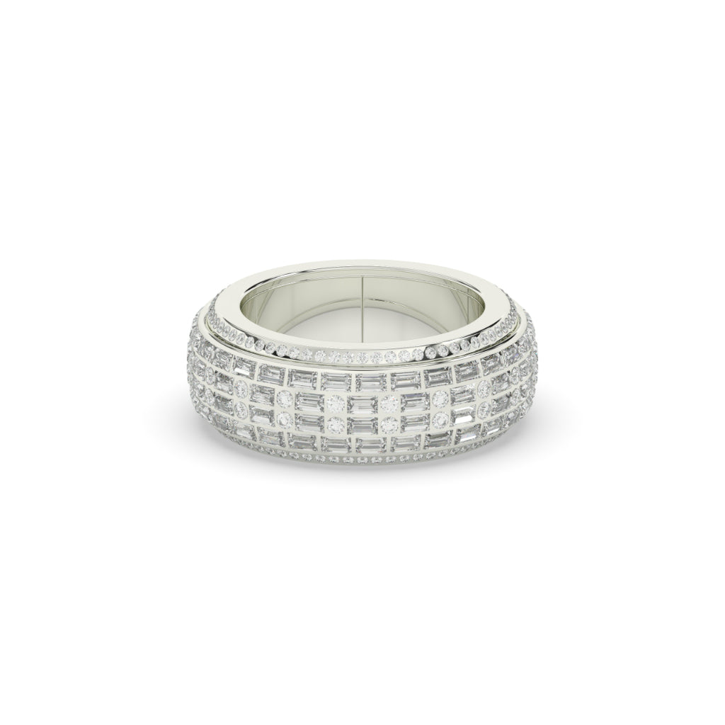 Baguette Shine Wide Diamond Band