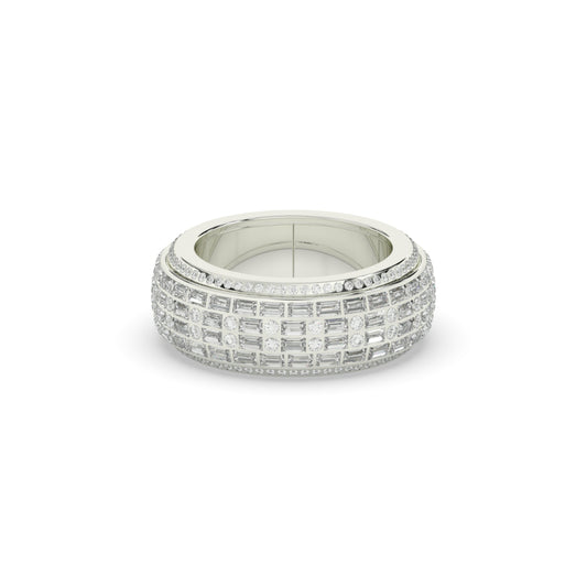 Baguette Shine Wide Diamond Band