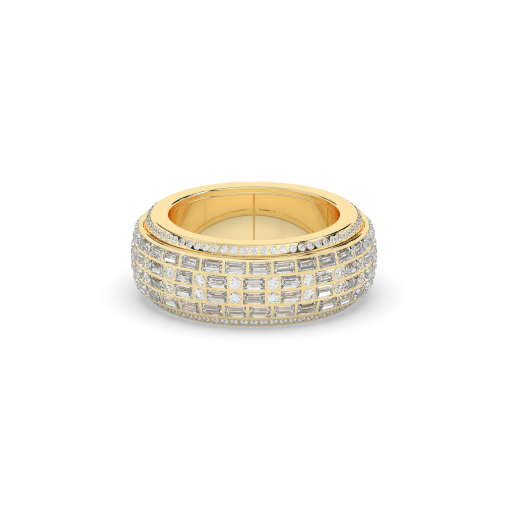 Baguette Shine Wide Diamond Band