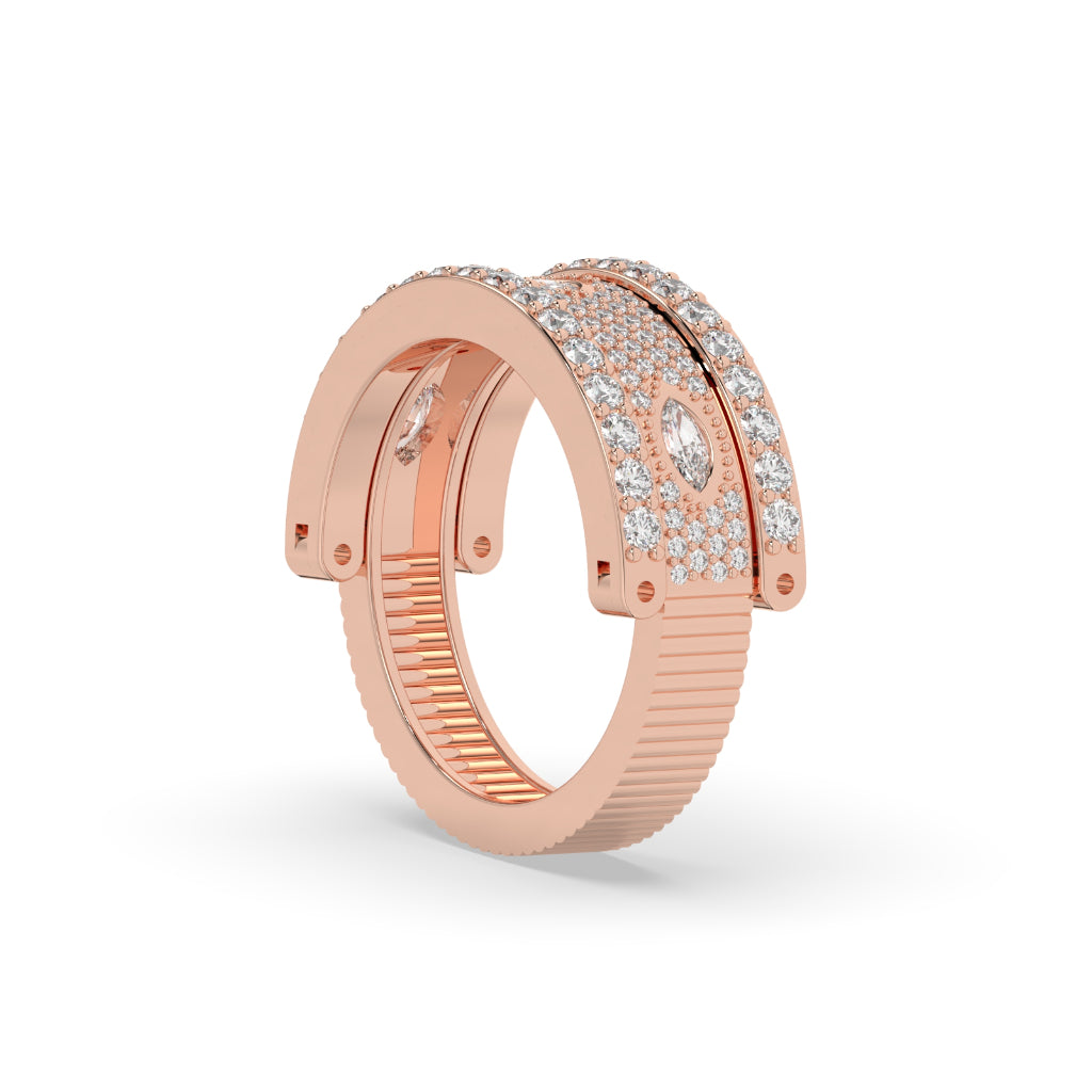 Triple Row Marquise Accent Ring