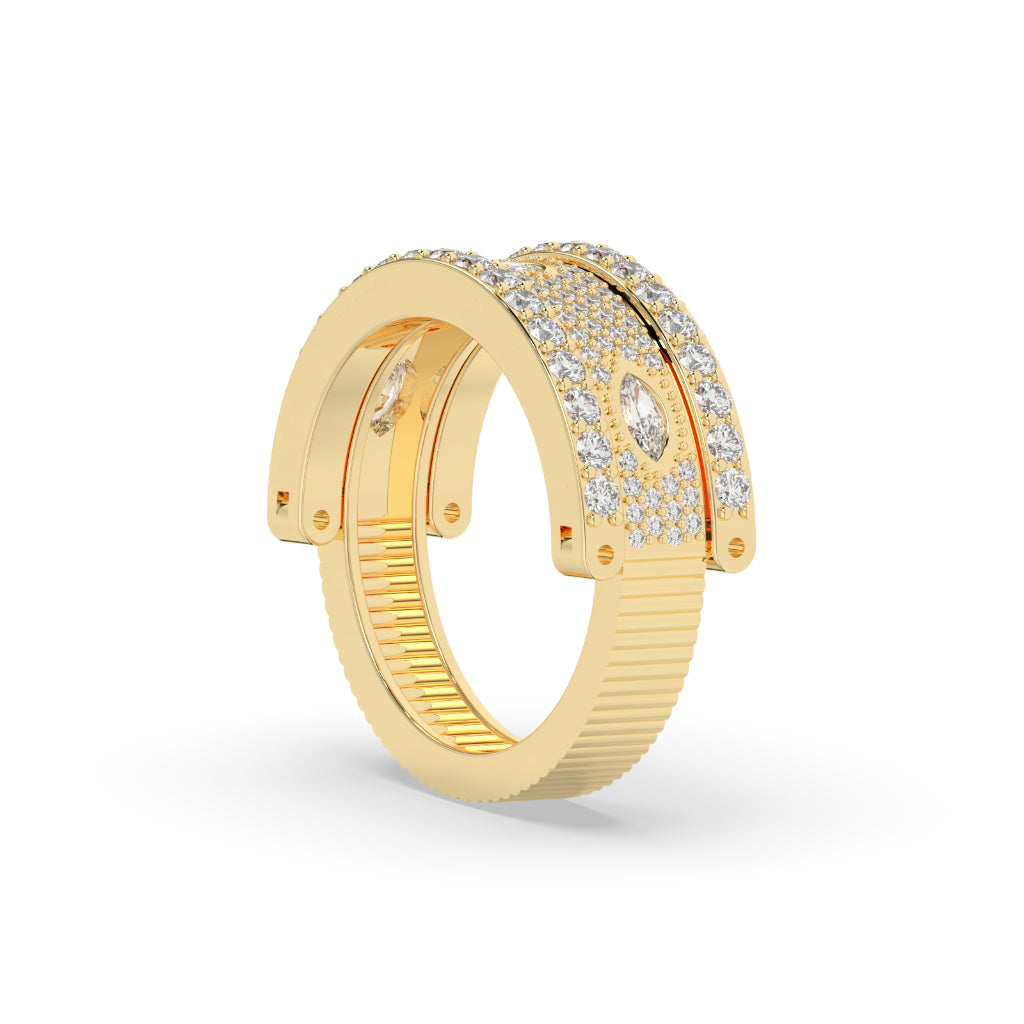 Triple Row Marquise Accent Ring