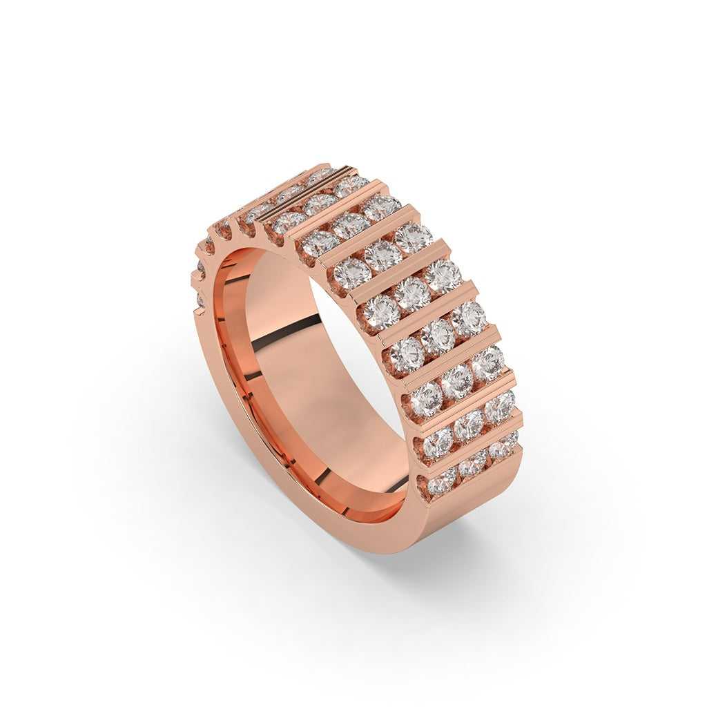 Bold Rows Diamond Men's Band