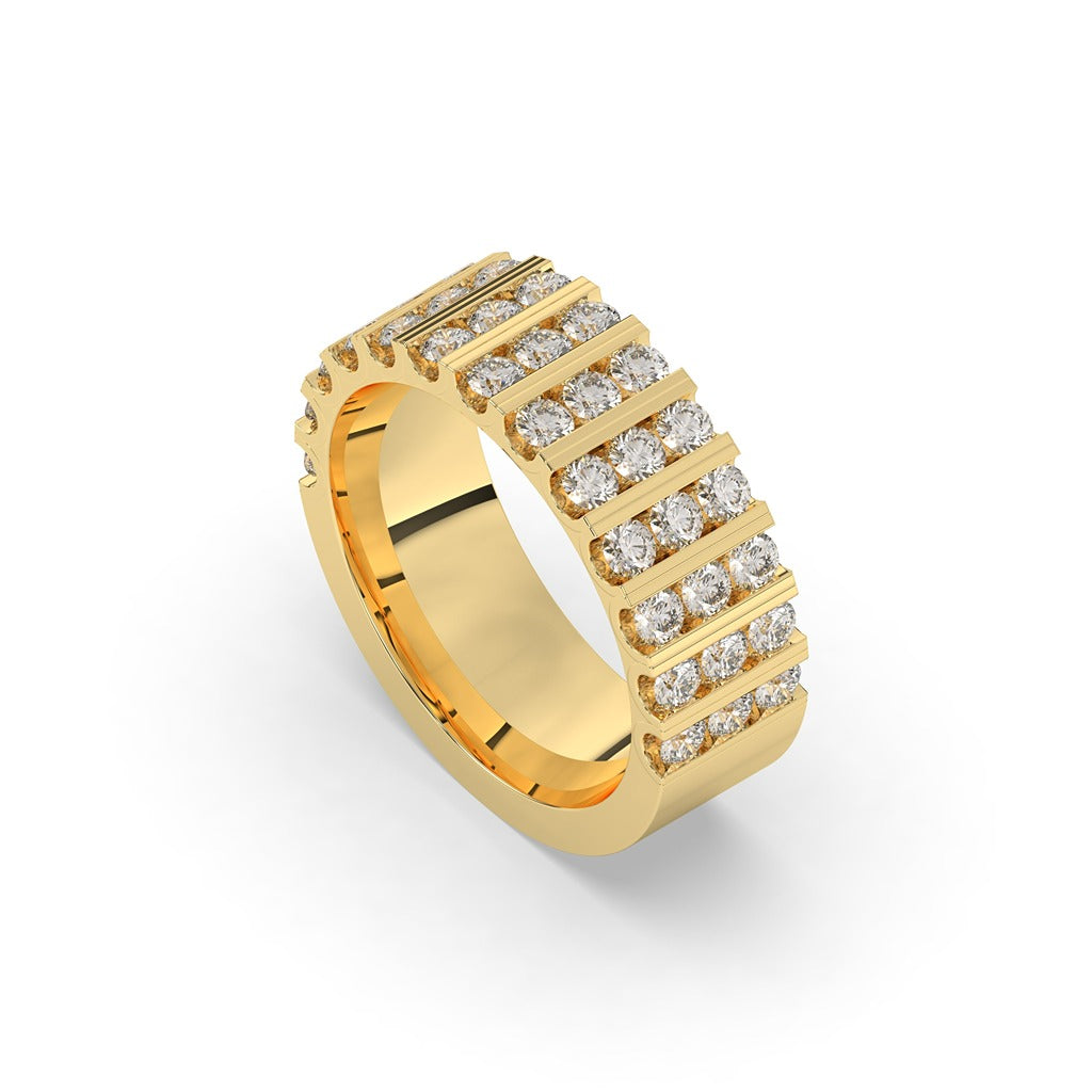 Bold Rows Diamond Men's Band