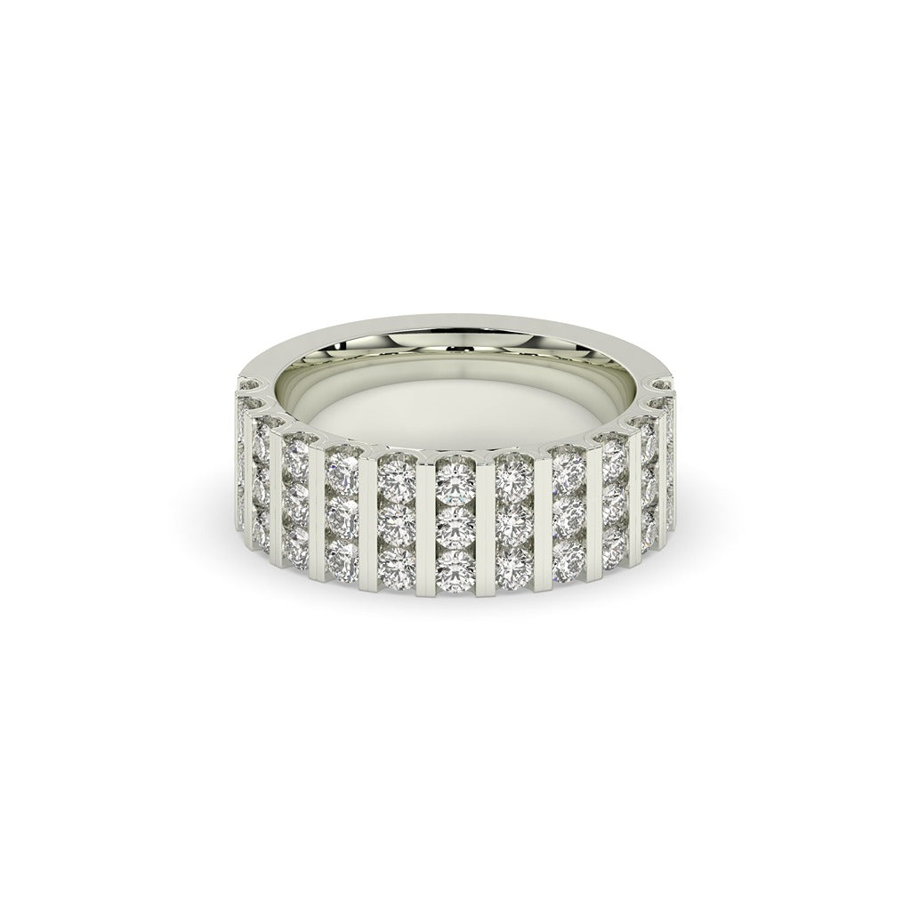 Bold Rows Diamond Men's Band