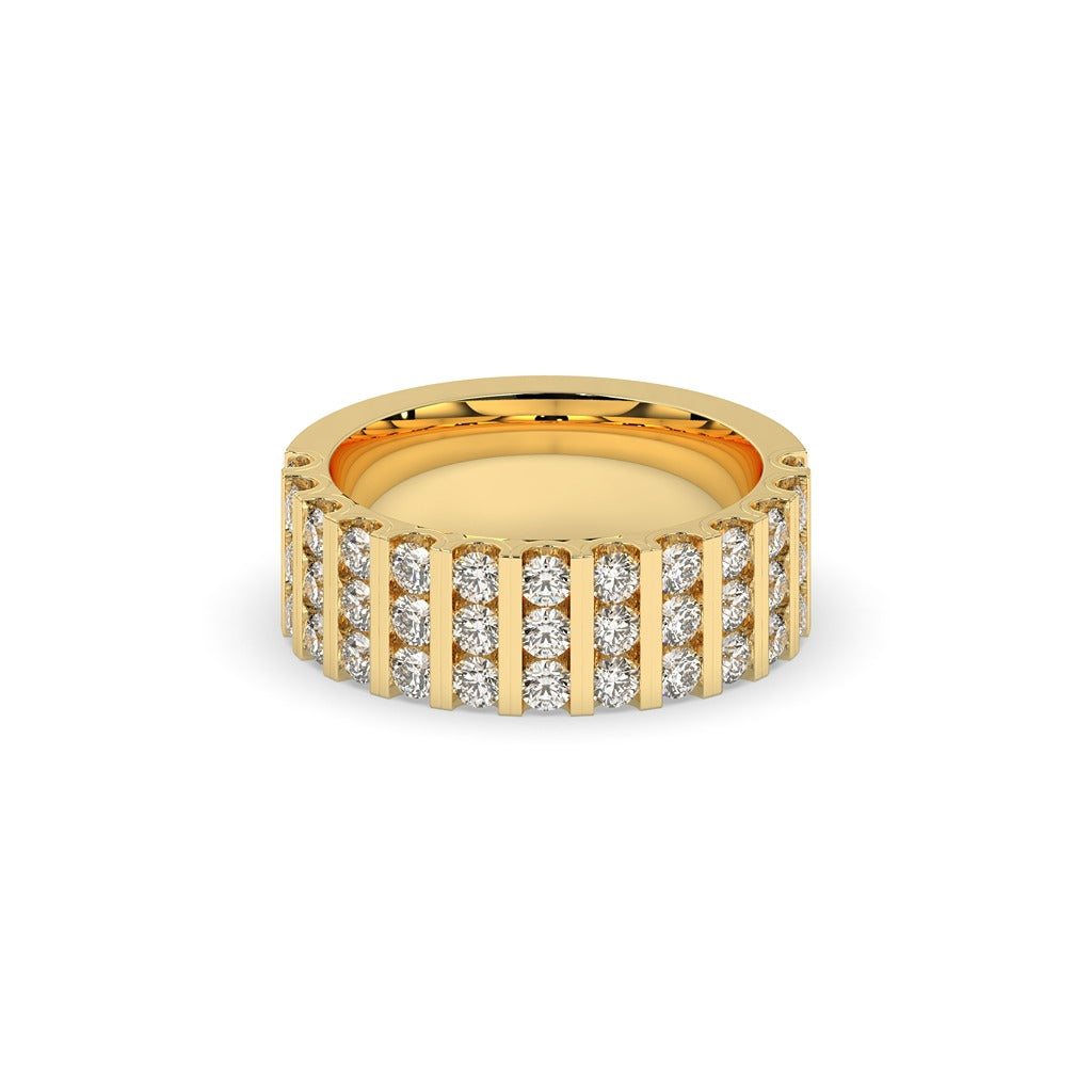 Bold Rows Diamond Men's Band