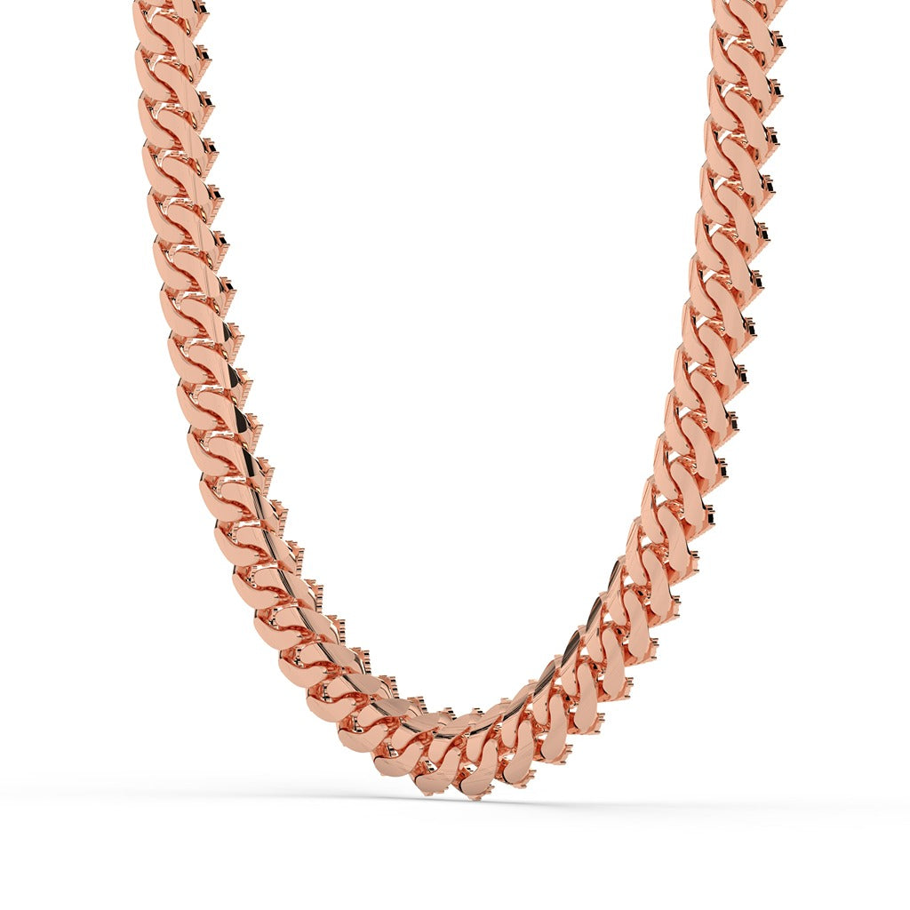 Brown Diamond Gold Cuban Chain