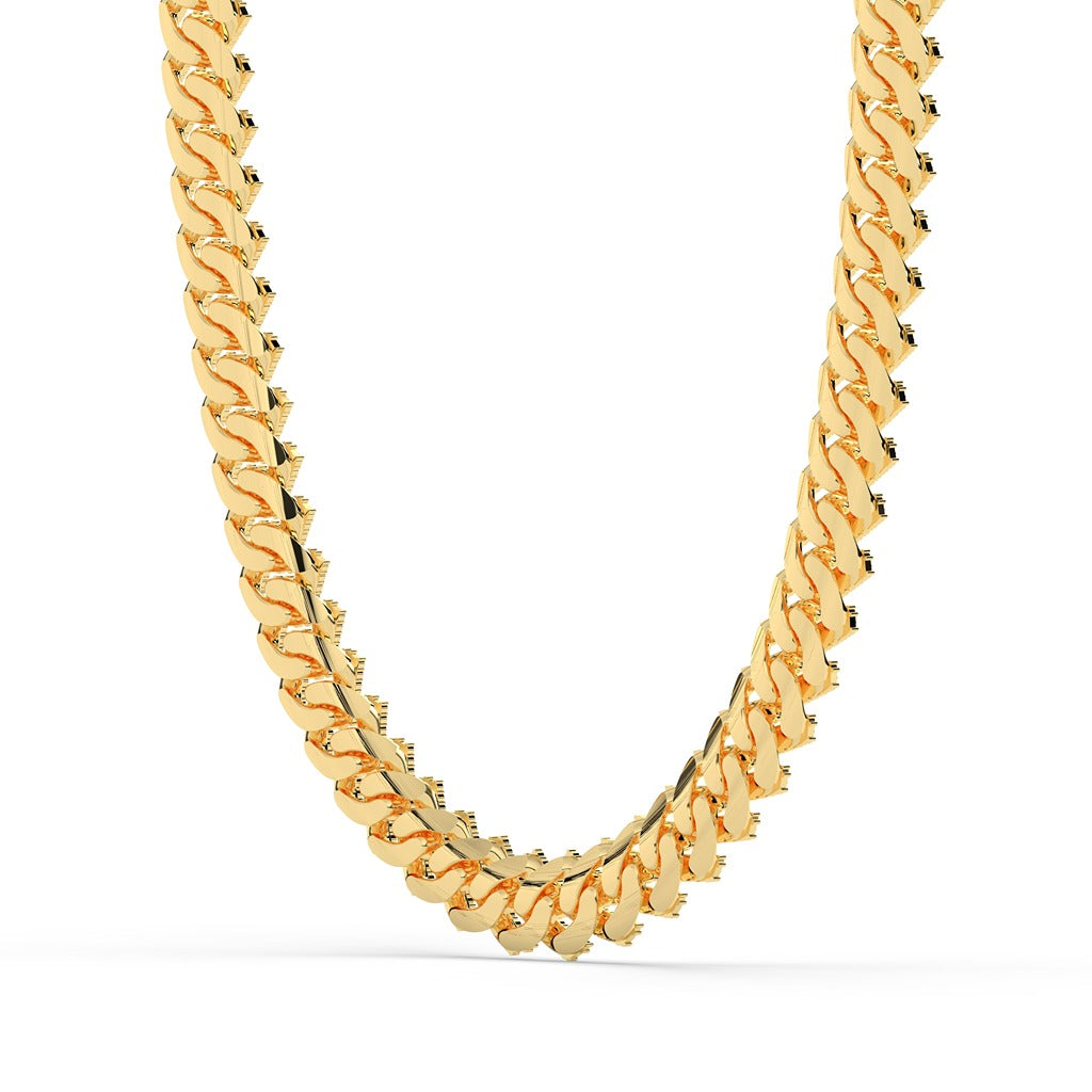 Brown Diamond Gold Cuban Chain