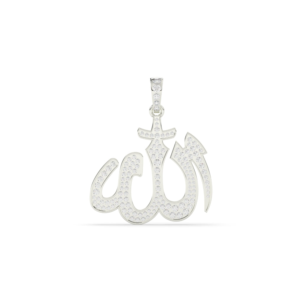 Allah Name Gold Diamond Pendant