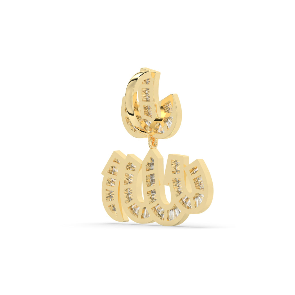 Islamic Gold Allah Name Pendant