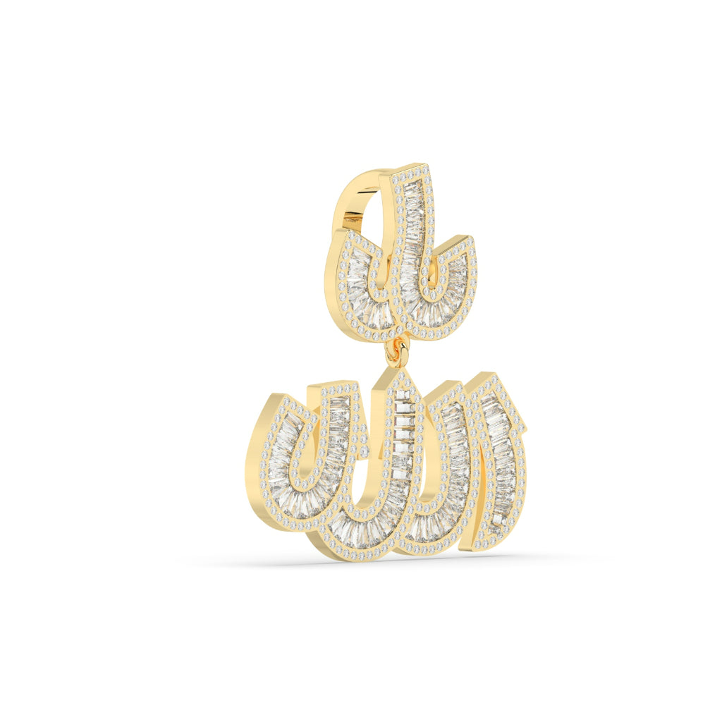 Islamic Gold Allah Name Pendant