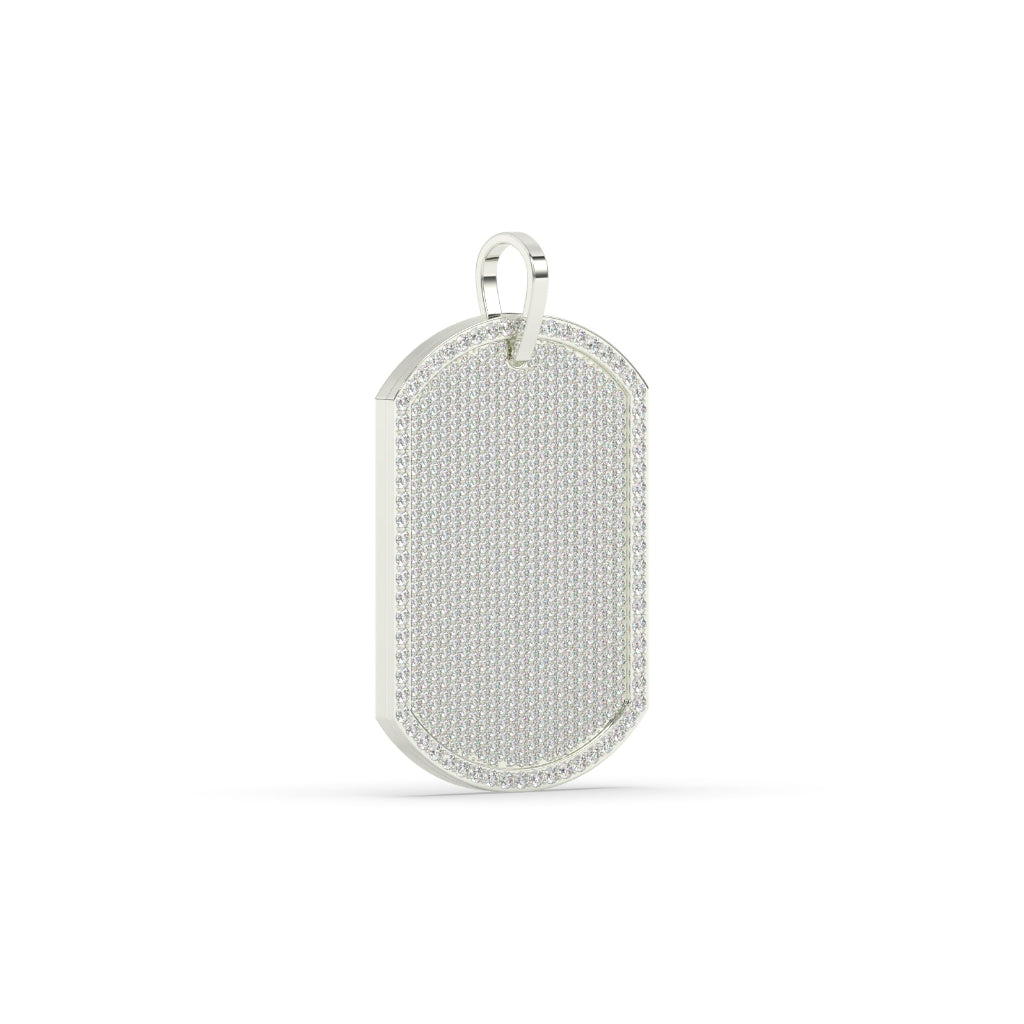 Full Iced Diamond Dog Tag