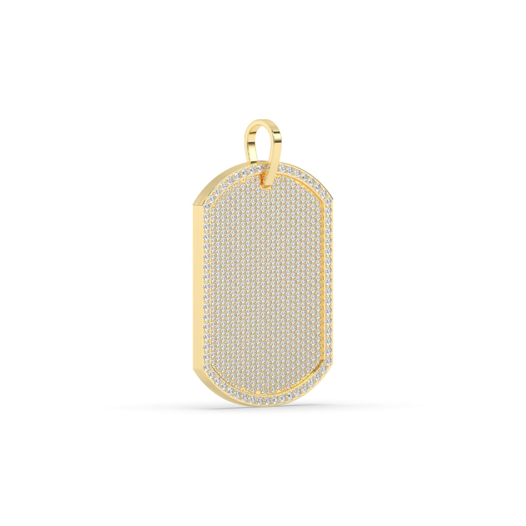 Full Iced Diamond Dog Tag