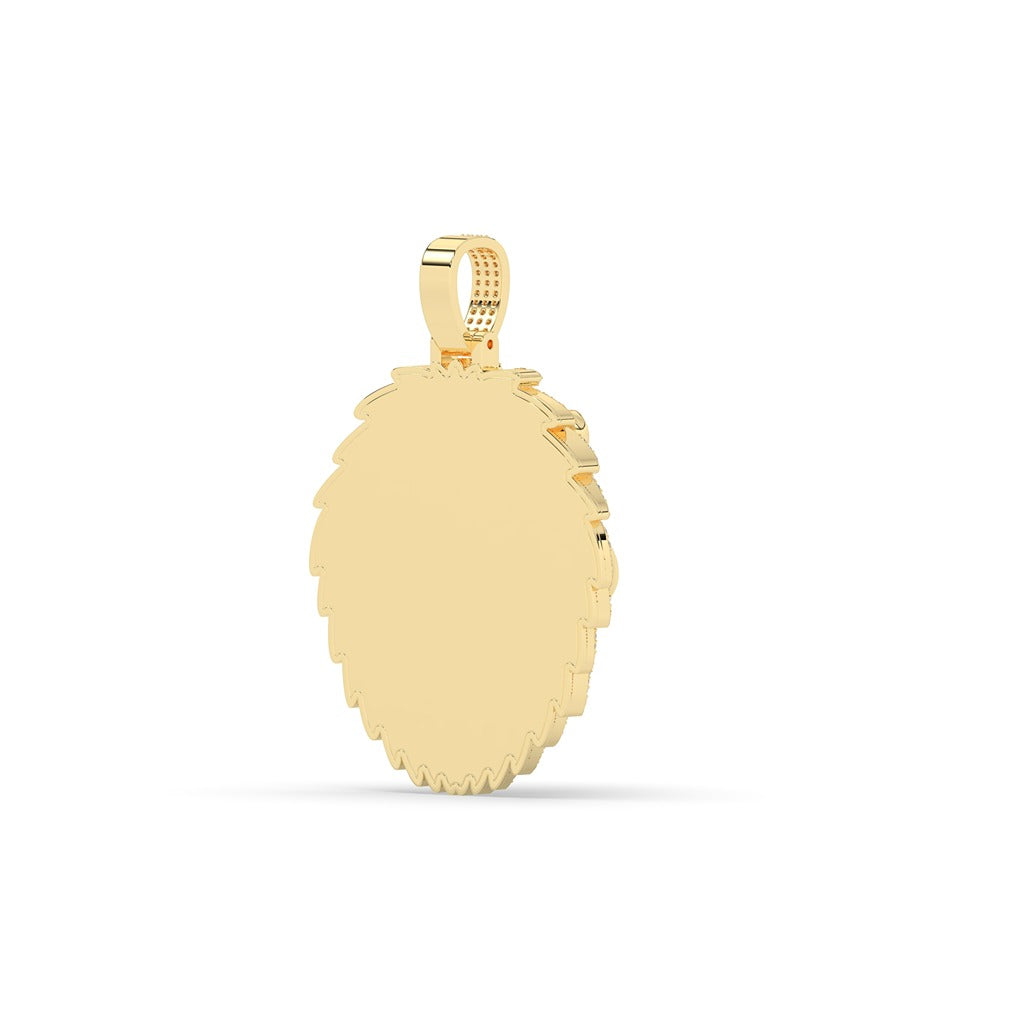 Regal Lion Mane Pendant Charm
