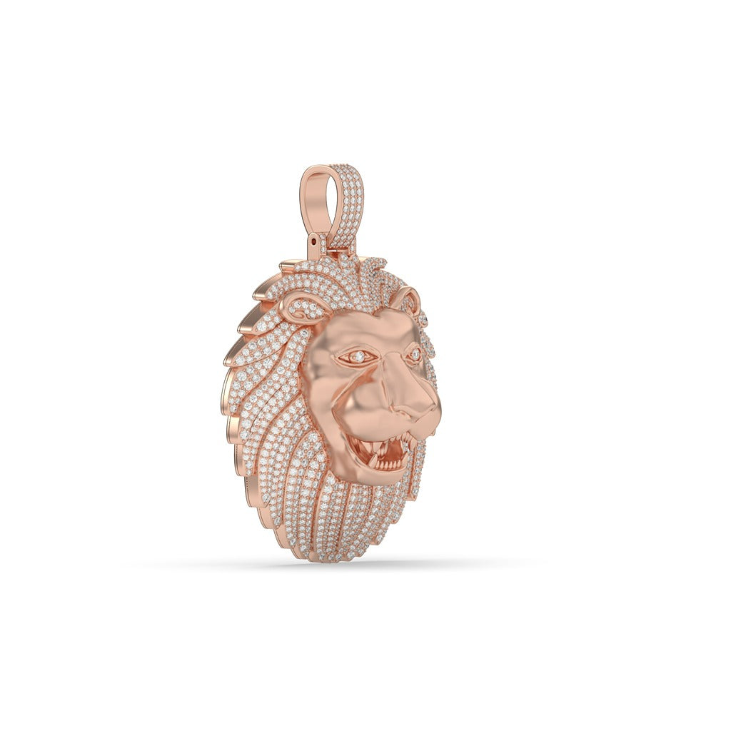 Regal Lion Mane Pendant Charm
