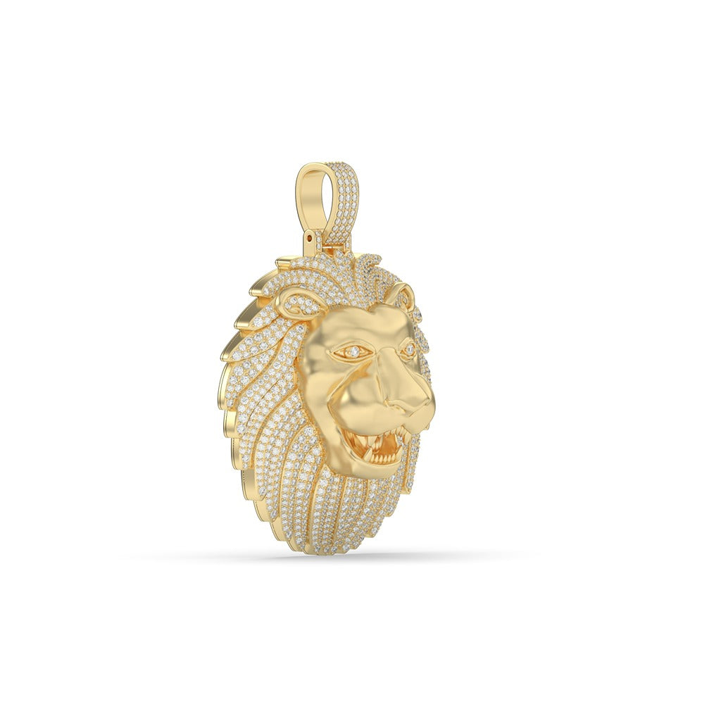 Regal Lion Mane Pendant Charm