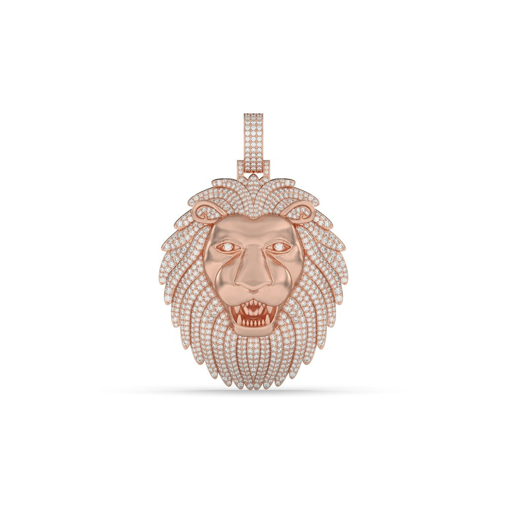 Regal Lion Mane Pendant Charm
