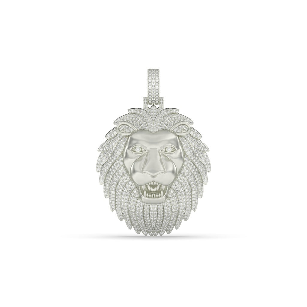 Regal Lion Mane Pendant Charm