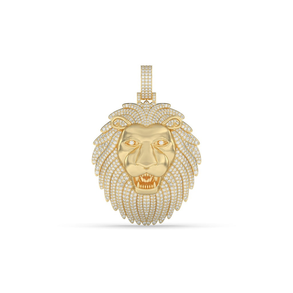 Regal Lion Mane Pendant Charm
