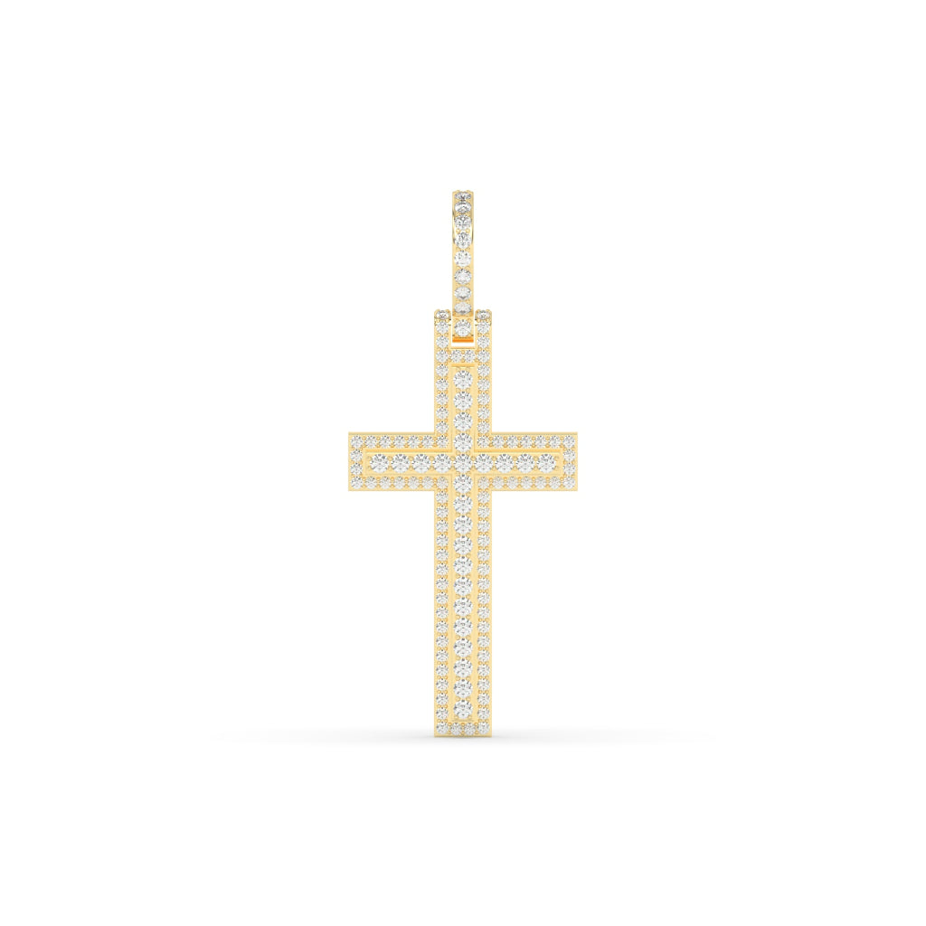 Classic Iced Out Cross Pendant