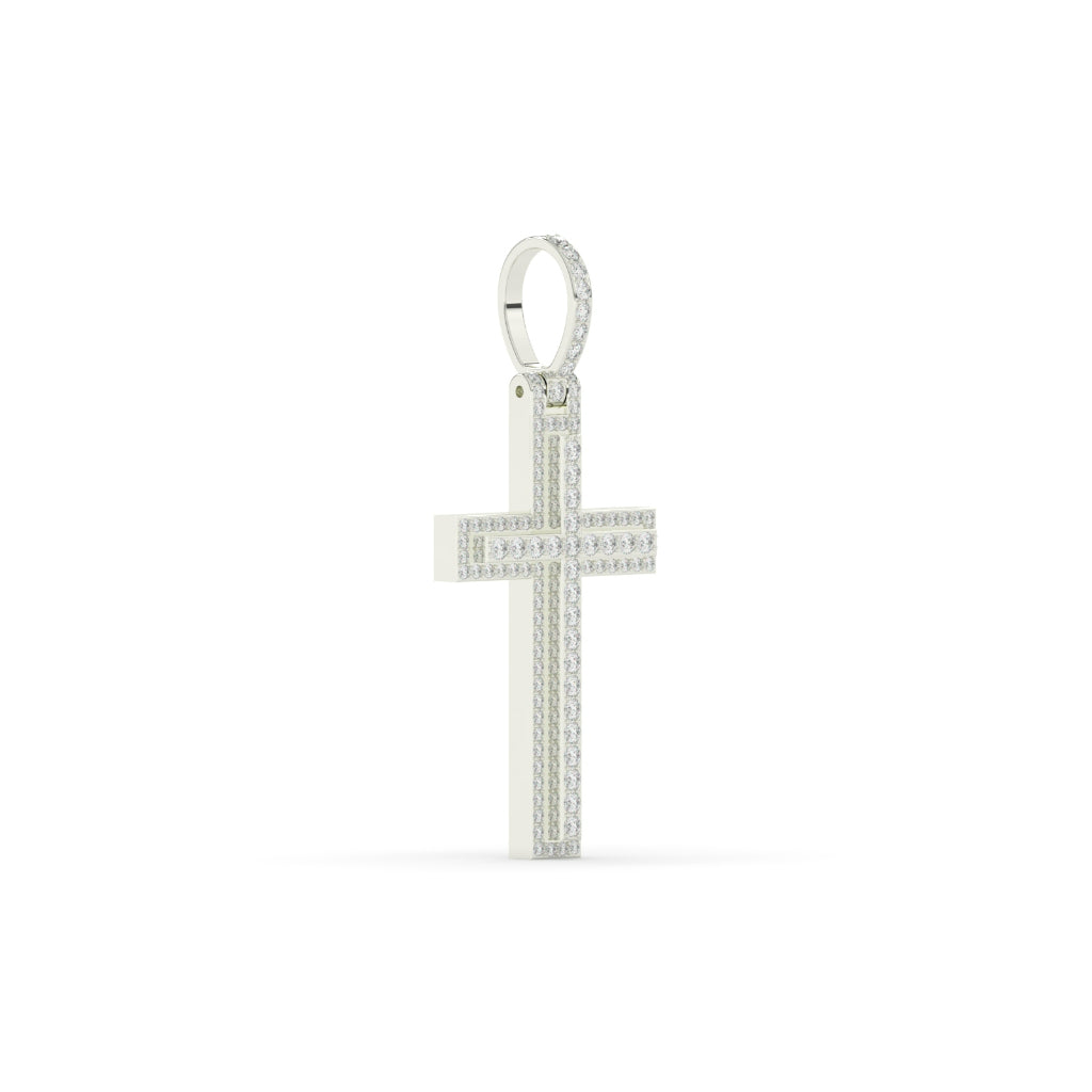 Classic Iced Out Cross Pendant