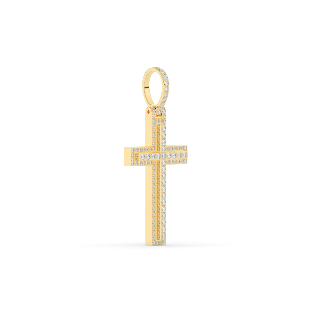 Classic Iced Out Cross Pendant