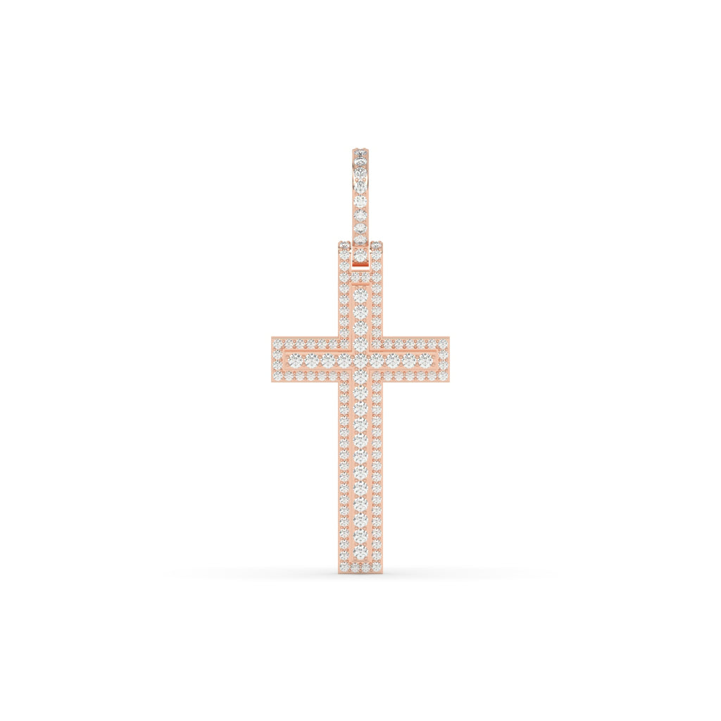 Classic Iced Out Cross Pendant