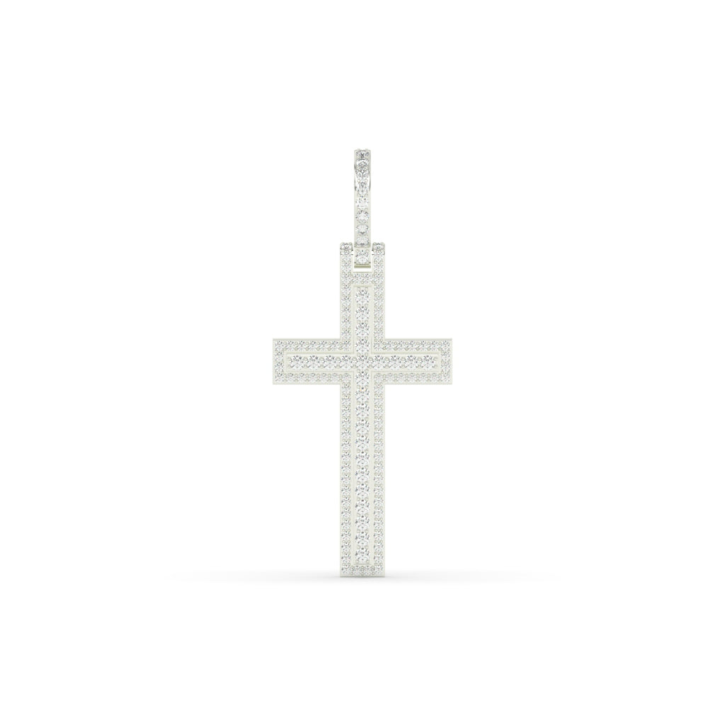 Classic Iced Out Cross Pendant