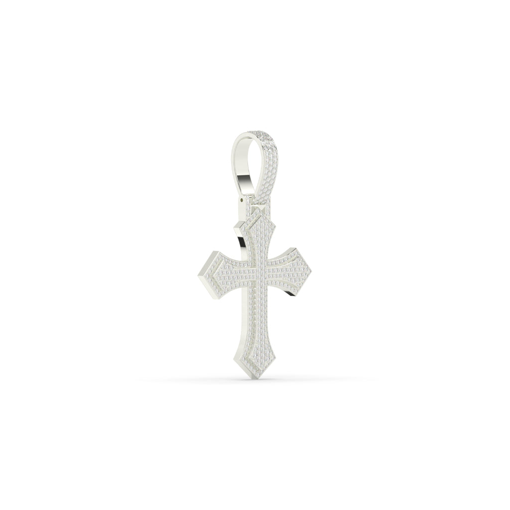 Iced Out Gothic Cross Pendant