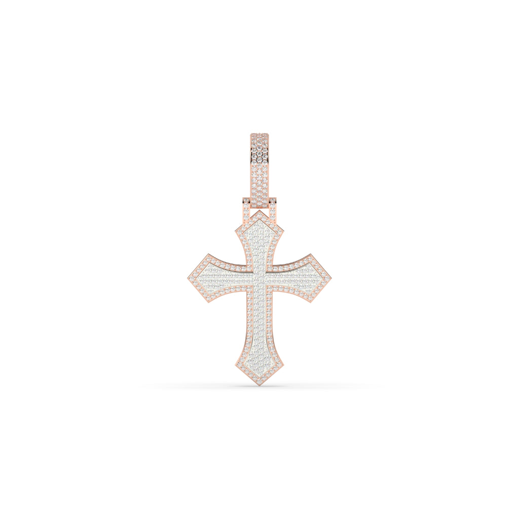 Iced Out Gothic Cross Pendant