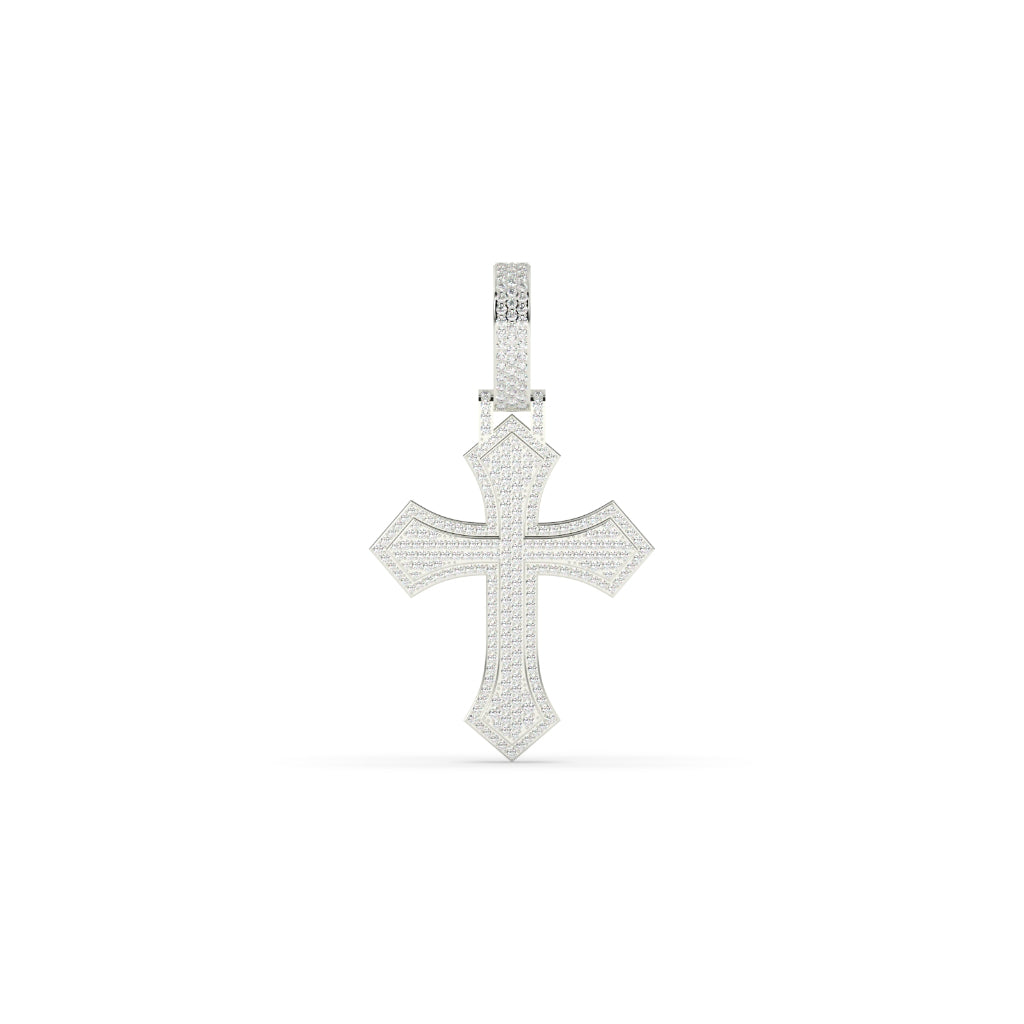 Iced Out Gothic Cross Pendant