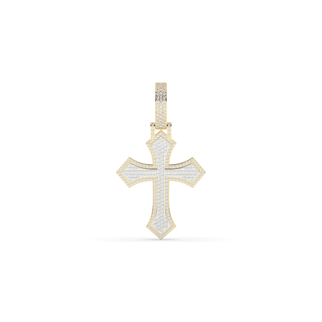 Iced Out Gothic Cross Pendant