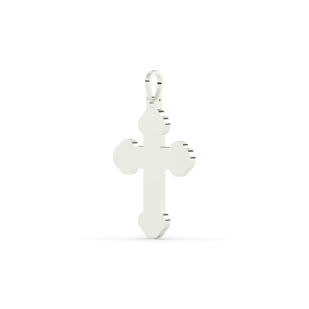 Pave Diamond Rounded Cross Pendant