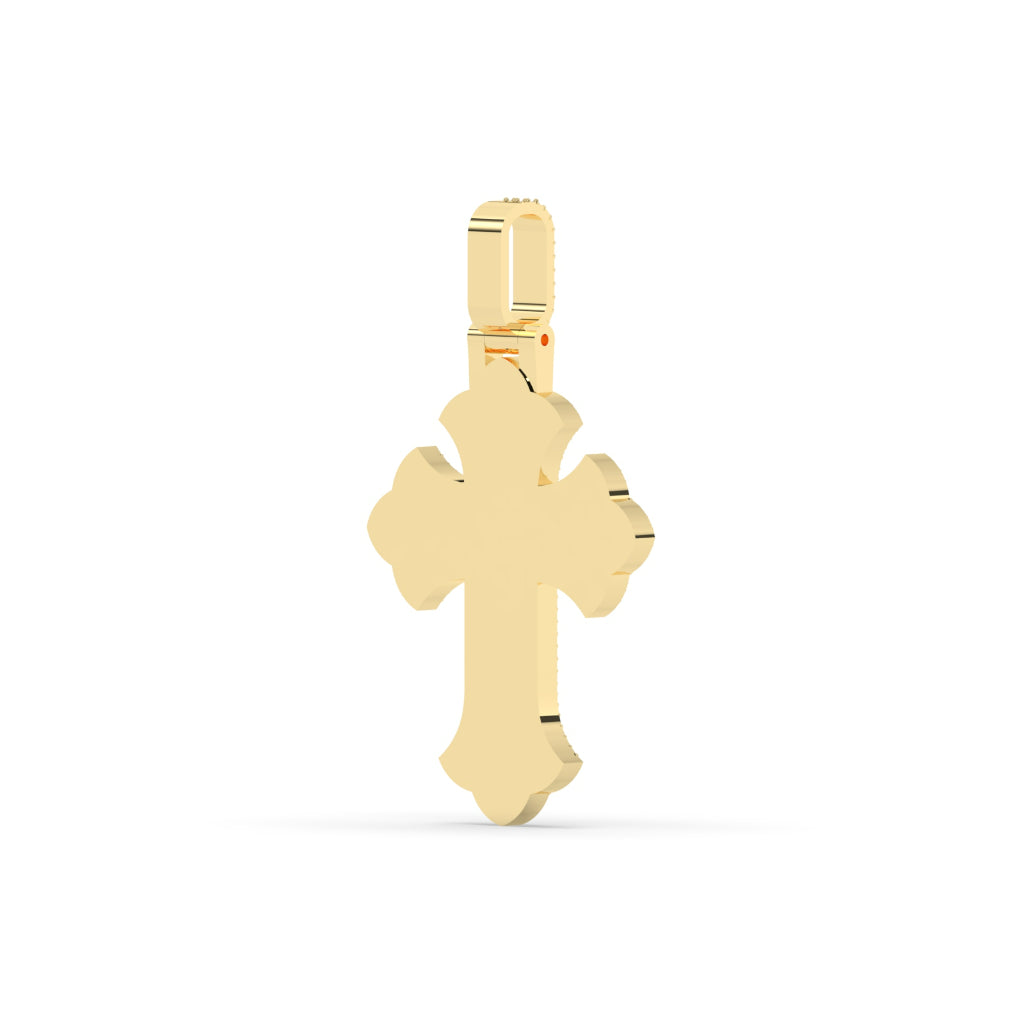 Rose Gold Outlined Cross Charm