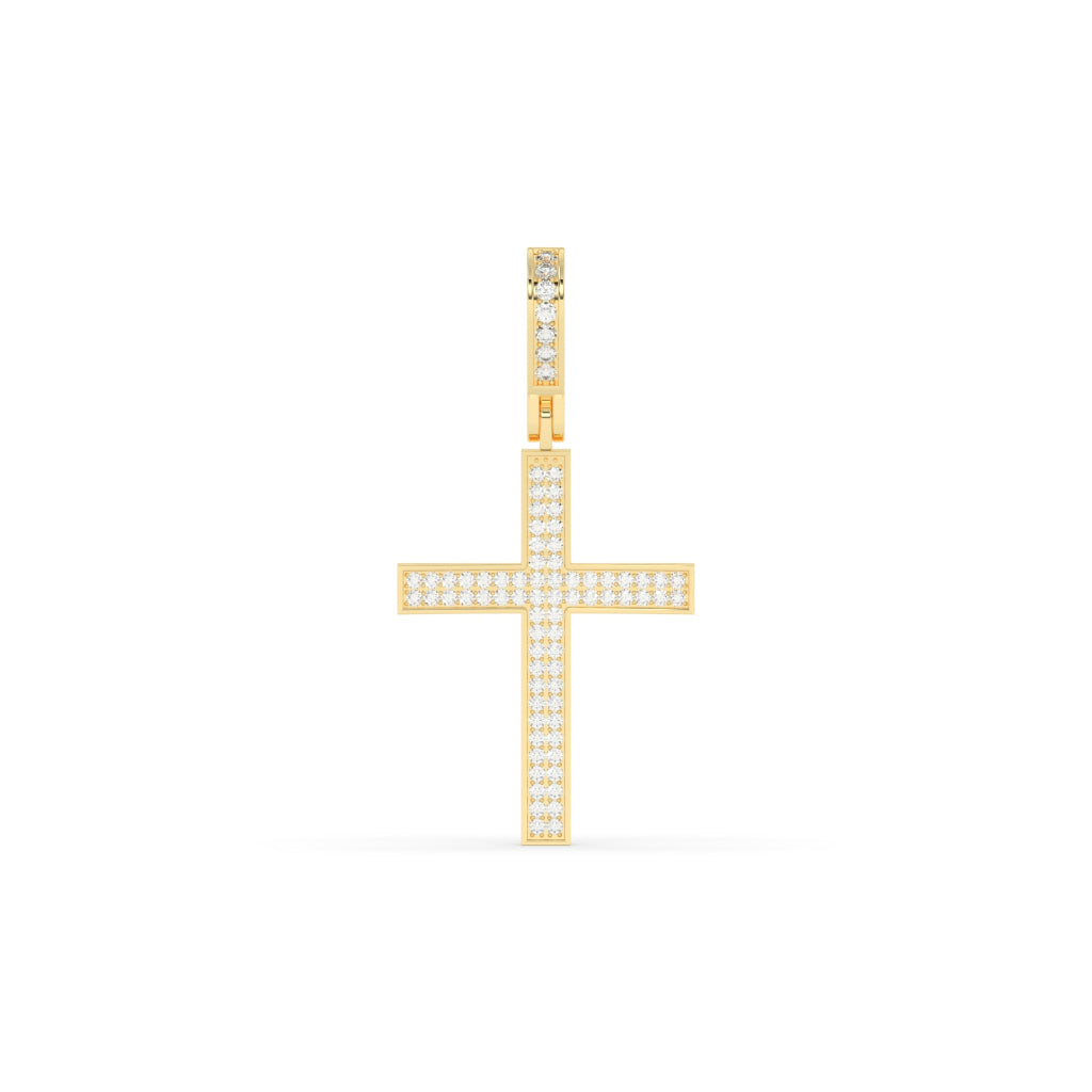 Classic Pave Diamond Cross Charm