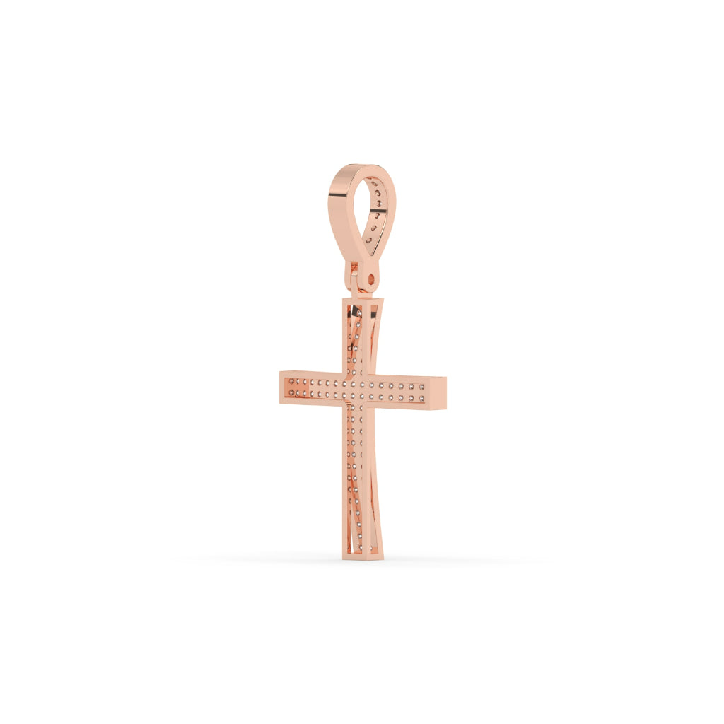Classic Pave Diamond Cross Charm