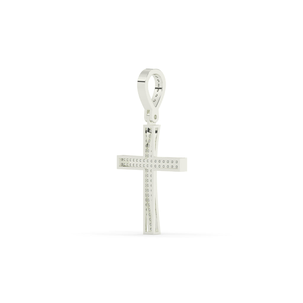 Classic Pave Diamond Cross Charm
