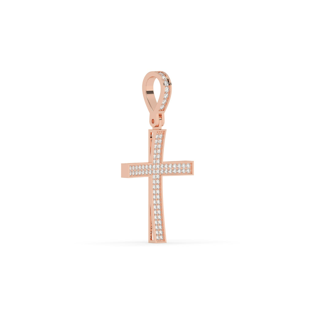Classic Pave Diamond Cross Charm