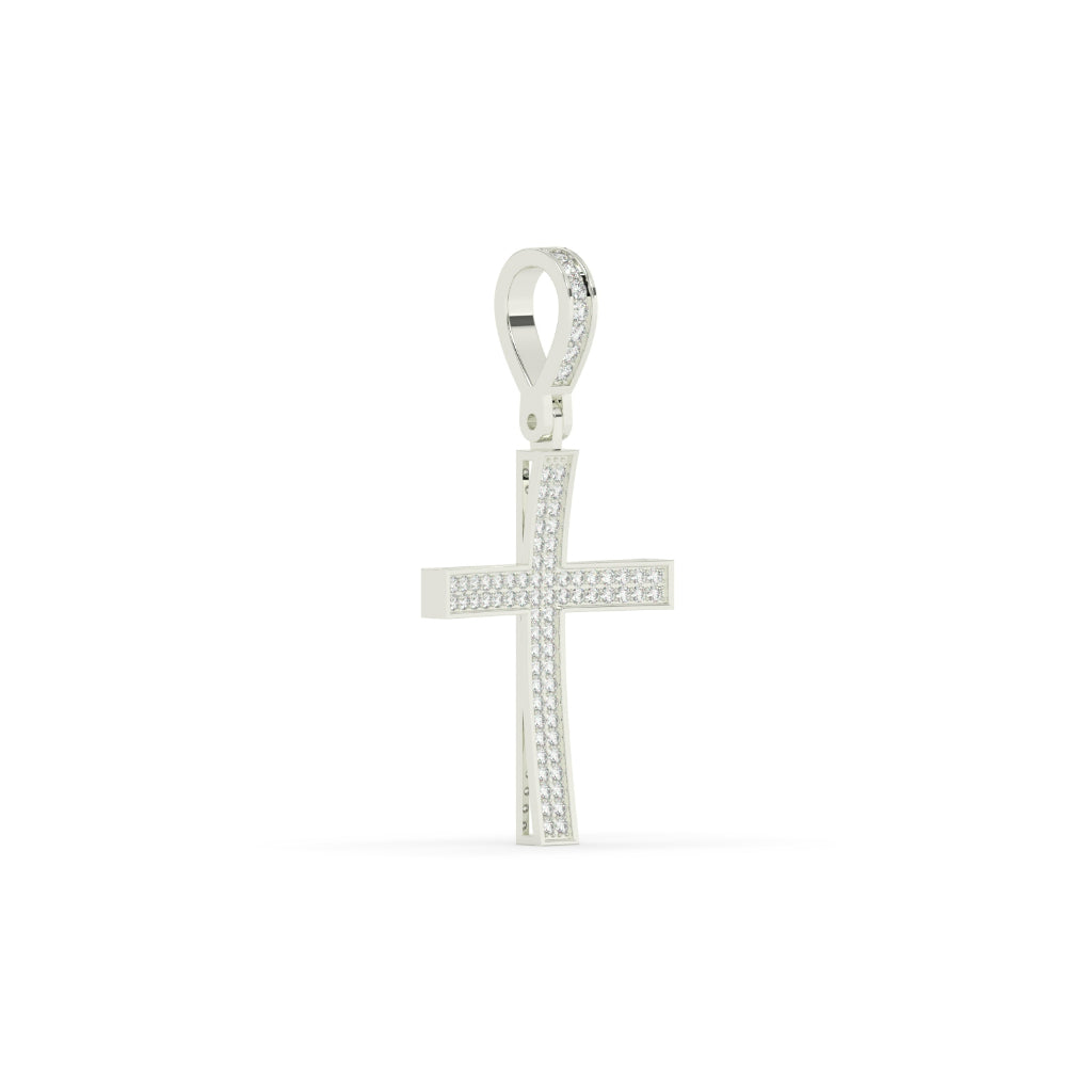 Classic Pave Diamond Cross Charm