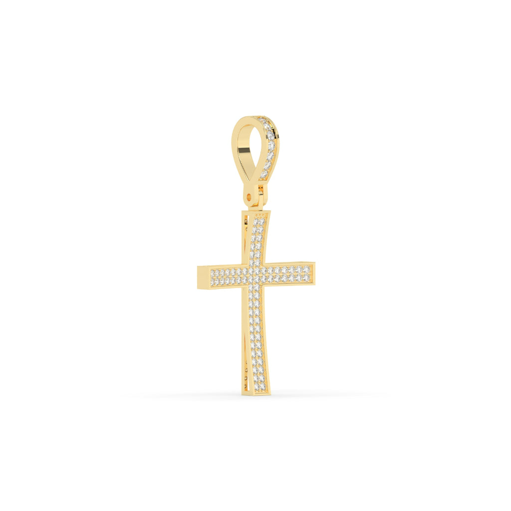 Classic Pave Diamond Cross Charm