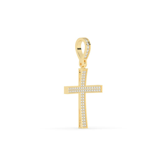 Classic Pave Diamond Cross Charm