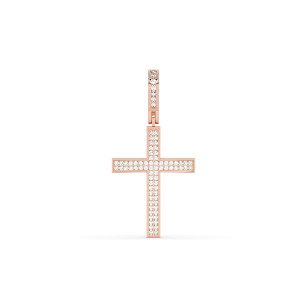 Classic Pave Diamond Cross Charm