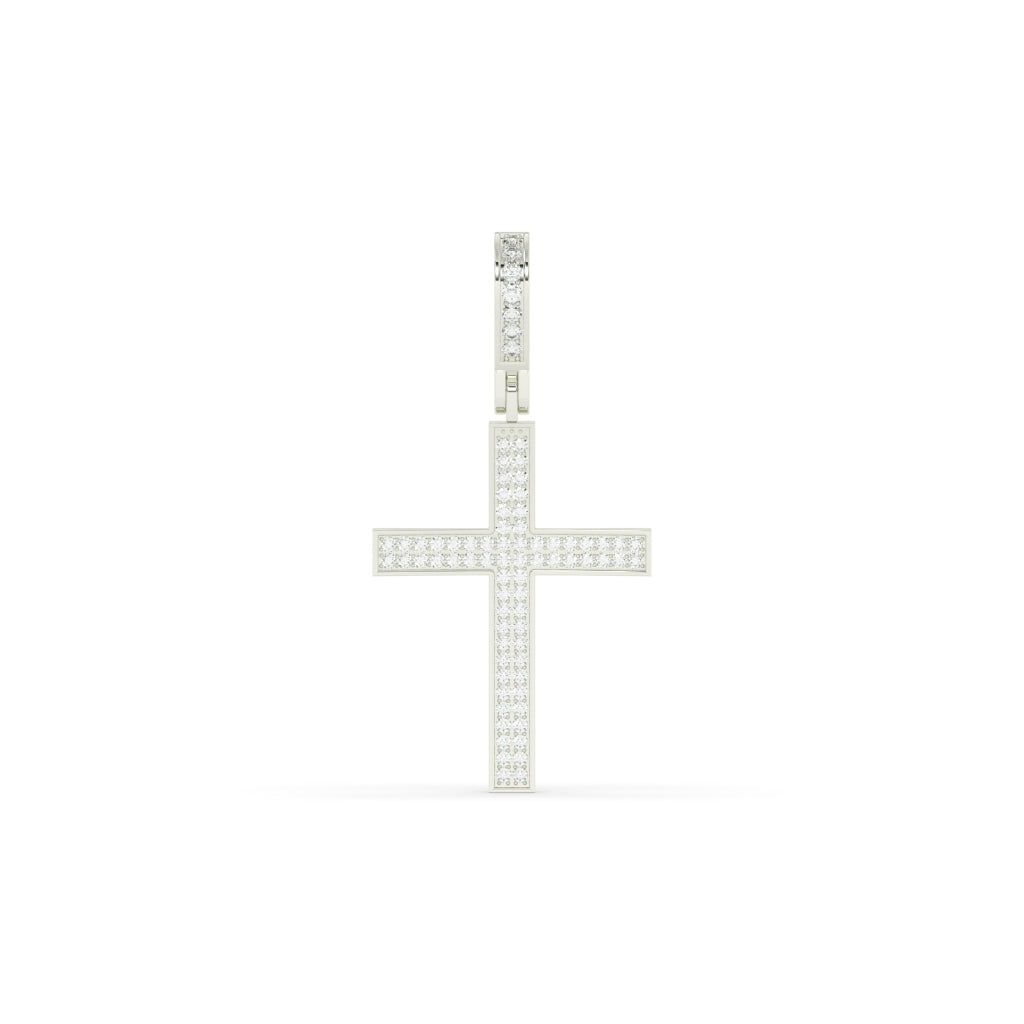 Classic Pave Diamond Cross Charm