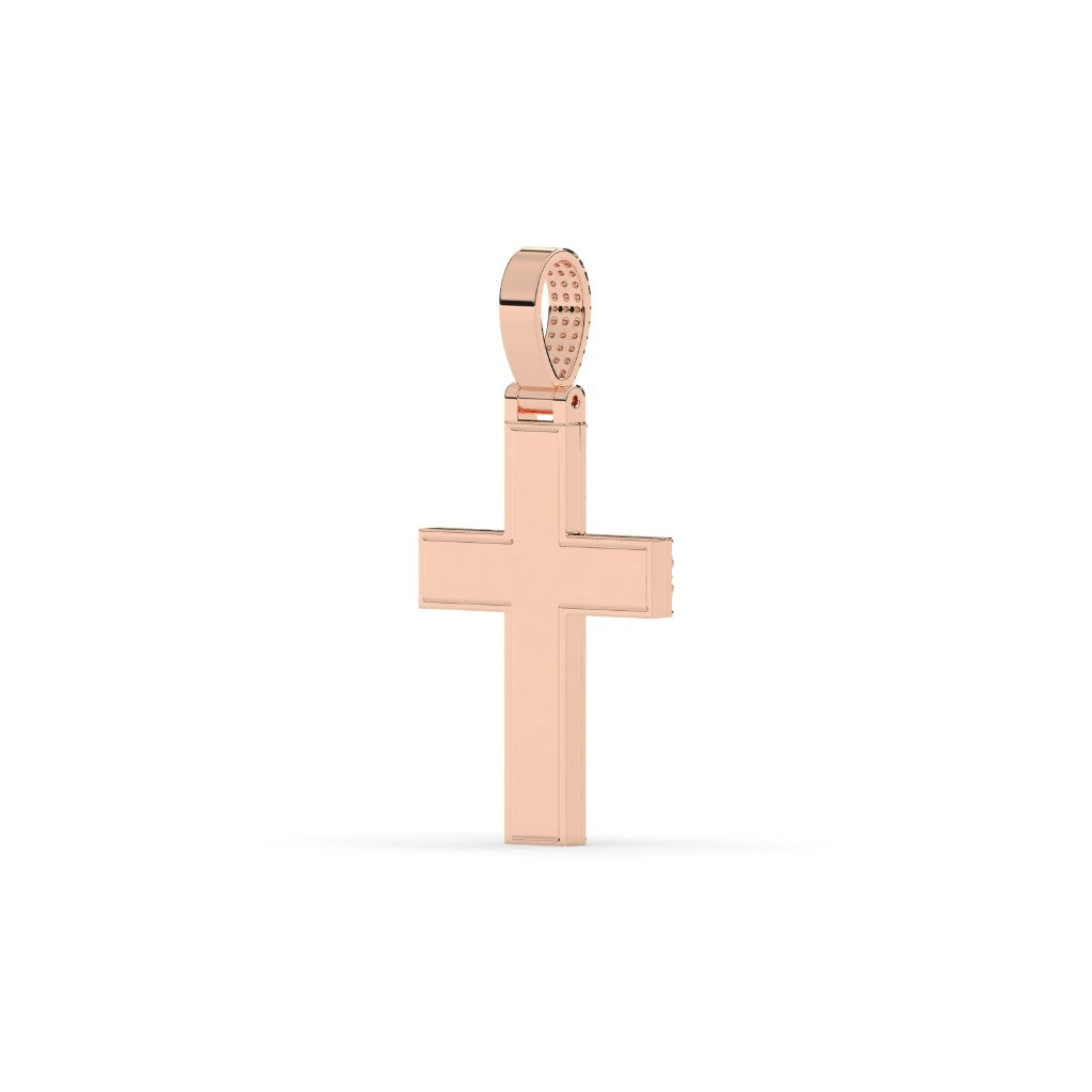 Radiant Round Diamond Cross Pendant