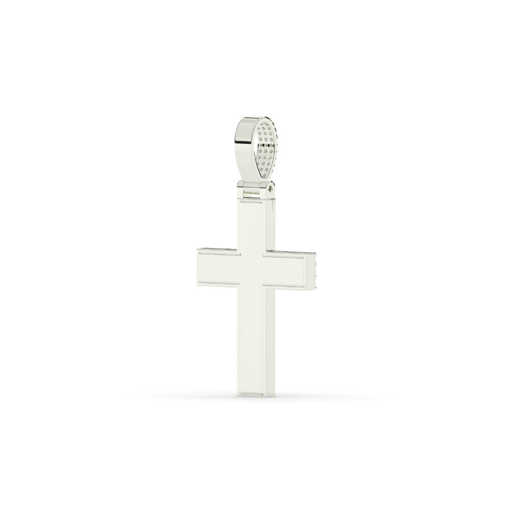 Radiant Round Diamond Cross Pendant