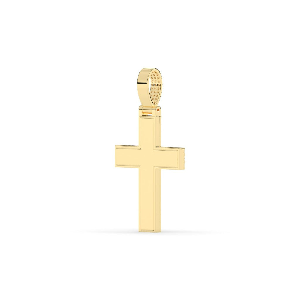 Radiant Round Diamond Cross Pendant