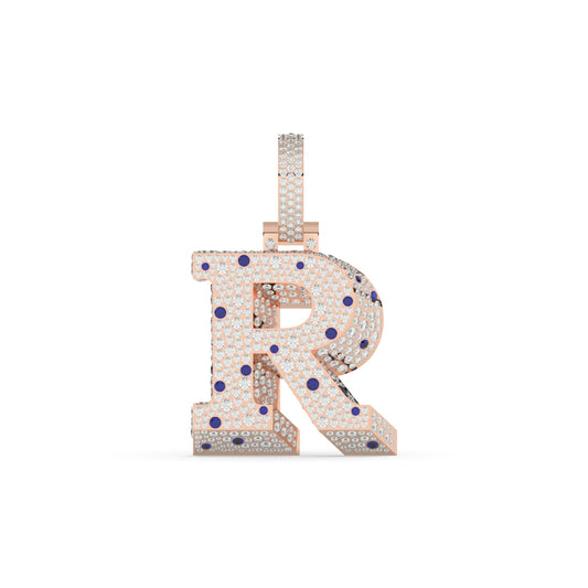 Radiant R Blue Diamond Pendant