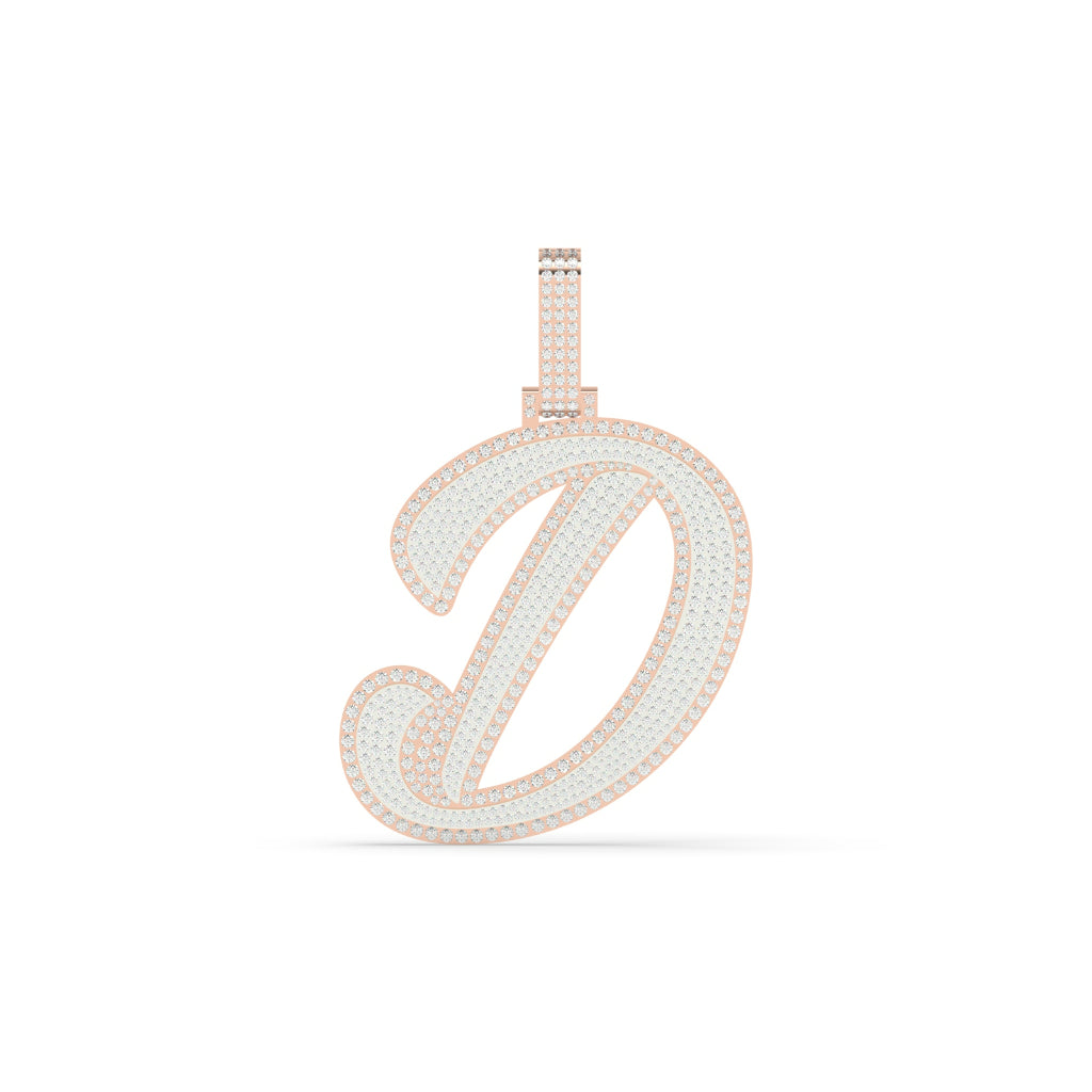 Diamond D Initial Pendant Charm